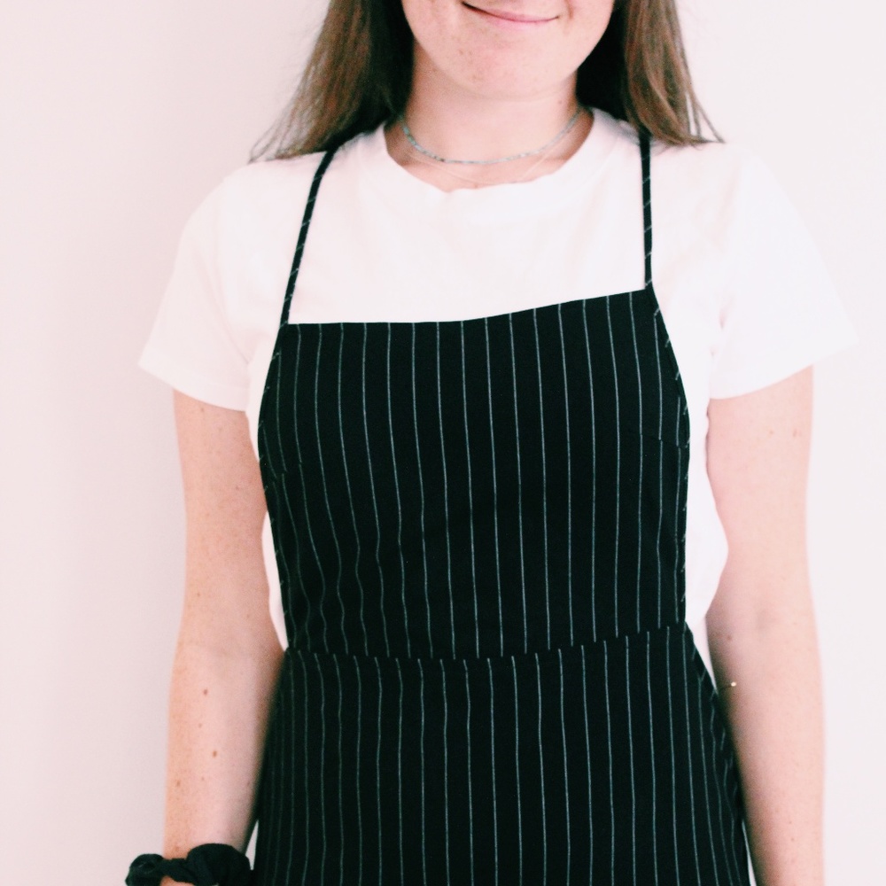 Black Pinstripe Overall Dress